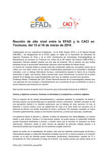 Reunión de alto nivel entre la EFAD y la CACI en Toulouse, del 15