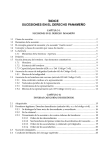 índice sucesiones en el derecho panameño