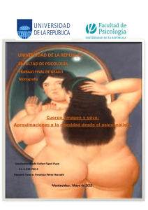 Cuerpo, imagen y goce: Aproximaciones a la obesidad desde el