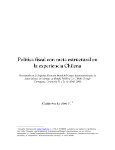 Política fiscal con meta estructural en la experiencia Chilena