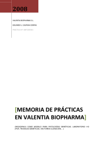 memoria de prácticas en valentia biopharma
