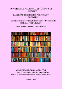 Bibliografías Agosto 2012 - Facultad de Ciencias Políticas y Sociales