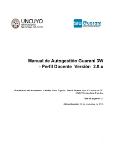 Manual de Autogestión Guaraní 3W Perfil Docente Versión 2.9.x
