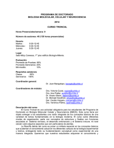 programa de doctorado biologia molecular, celular y neurociencia