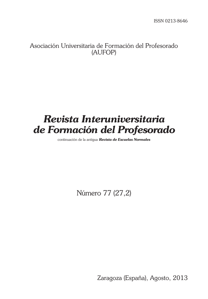 Libro 1.indb - Revista Interuniversitaria De Formación Del Profesorado