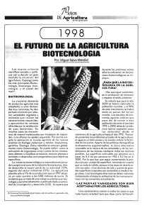 El futuro de la agricultura, biotecnología