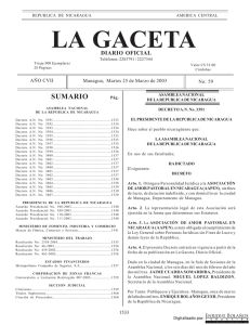 Gaceta - Diario Oficial de Nicaragua