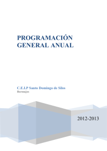 programación general anual - CEIP – Santo Domingo de Silos