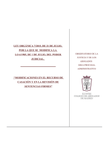 Ley Orgánica 7/2015, de 21 de julio, por la que se modifica la