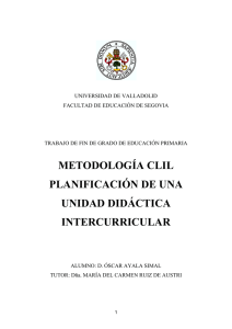 metodología clil planificación de una unidad didáctica