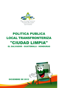 ciudad limpia - Mancomunidad Trinacional Fronteriza Río Lempa