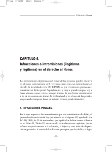 CAPITULO 6. Infracciones o intromisiones (ilegitimas y legitimas) en