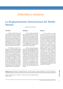 La Reglamentación Internacional del Medio Marino