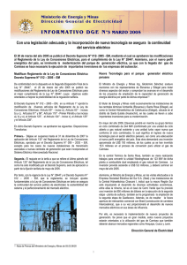 Informativo N° 03 - Ministerio de Energía y Minas