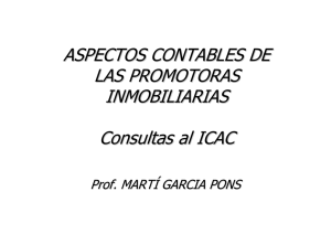 CONTABILIDAD DE EMPRESAS INMOBILIARIAS Consultas al ICAC