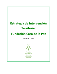 Estrategia de Intervención de CDP a nivel territorial