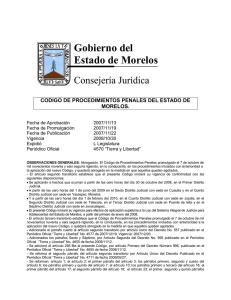 C&oacute;digo de Procedimientos Penales para el Estado de Morelos