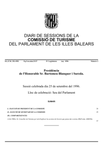 comissió de turisme - Parlament de les Illes Balears