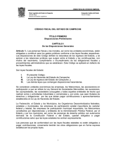 Codigo Fiscal del Estado de Campeche