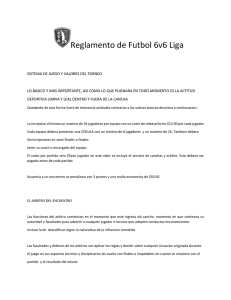 Reglamento de Futbol 6v6 Liga