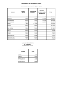 cargos sueldo basico dedicacion funcional adicional función cargo