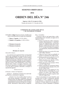 orden del día nº 246 - Cámara de Diputados