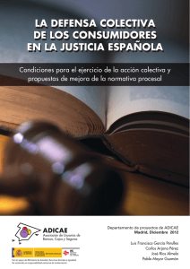La defensa colectiva de los consumidores en la Justicia española