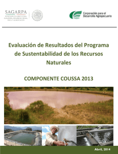 Evaluación de Resultados del Programa de Sustentabilidad de los