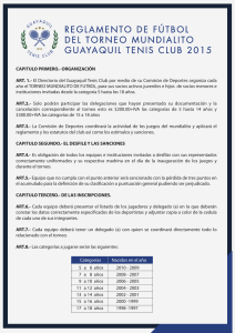 reglamento de fútbol del torneo mundialito guayaquil tenis club 2015