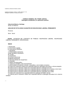 CONSEJO GENERAL DEL PODER JUDICIAL Patologías