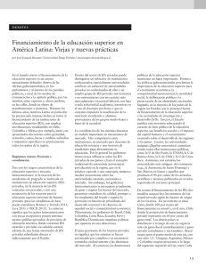 Financiamiento de la educación superior en América Latina: Viejas
