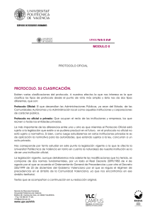 protocolo. su clasificación. - UPV Universitat Politècnica de València