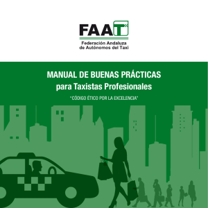 MANUAL DE BUENAS PRÁCTICAS para Taxistas Profesionales