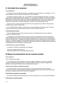 01 Actividad de la empresa 02 Bases de presentación de las