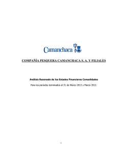 COMPAÑÍA PESQUERA CAMANCHACA S. A. Y FILIALES