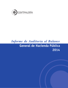 Informe de Auditoría al Balance 2014 General de Hacienda Pública