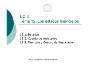 12. Los estados financieros