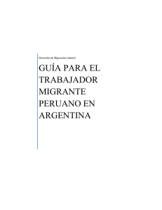 guía para el trabajador migrante peruano en argentina