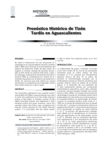 Pronóstico Histórico de Tizón Tardío en Aguascalientes
