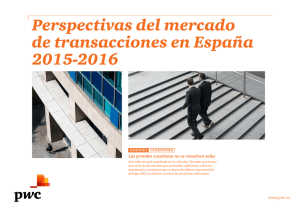 Perspectivas del mercado de transacciones en España 2015
