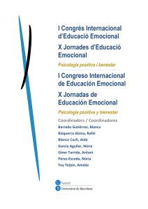 I Congrés Internacional d`Educació Emocional X Jornades d
