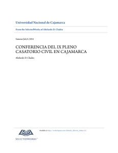 CONFERENCIA DEL IX PLENO CASATORIO CIVIL EN CAJAMARCA