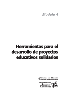 Herramientas para el desarrollo de proyectos educativos solidarios