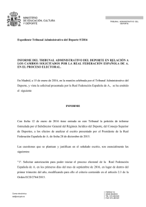 RESB 5.16 TAD - Consejo Superior de Deportes