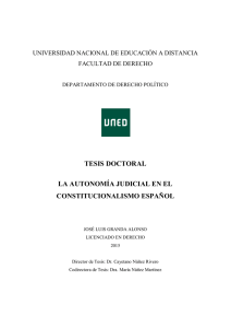 tesis doctoral la autonomía judicial en el - e-Spacio