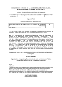 Reglamento Interno de la Administración Pública del Municipio de