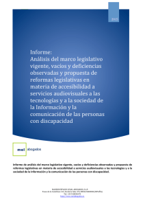 Informe: Análisis del marco legislativo vigente, vacíos y deficiencias