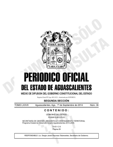 Programa Estatal de Desarrollo Urbano Aguascalientes 2013-2035