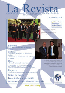 La Revista 10 - Colegio Oficial de Protésicos Dentales de Castellón