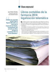 Libros contables de la farmacia 2014: legalización